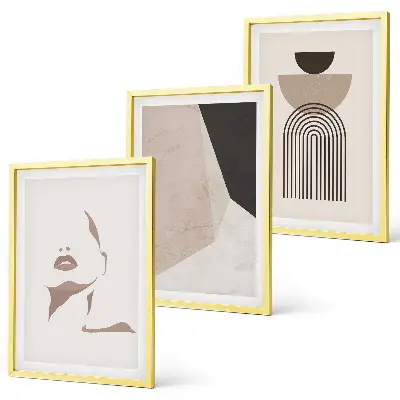 Fotowand met abstracte gezichtsvormen