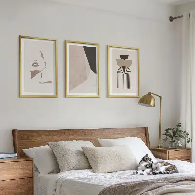 Fotowand met abstracte gezichtsvormen