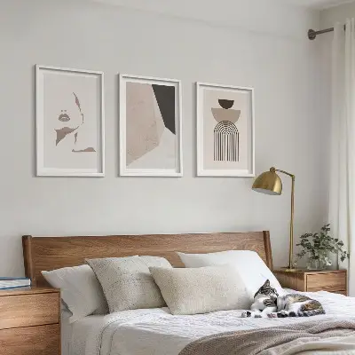 Fotowand met abstracte gezichtsvormen