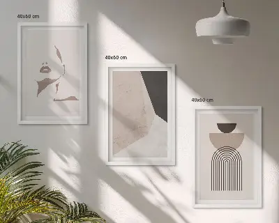 Fotowand met abstracte gezichtsvormen