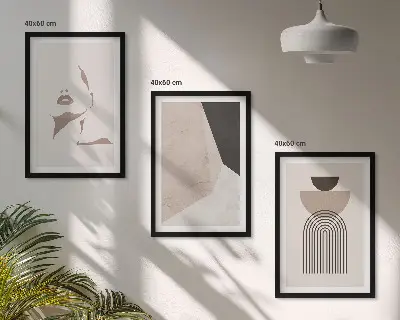 Fotowand met abstracte gezichtsvormen