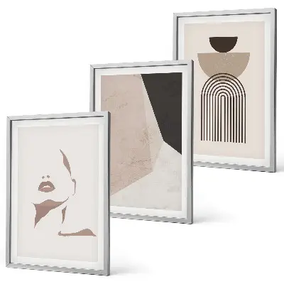 Fotowand met abstracte gezichtsvormen