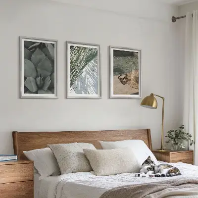Wanddecoratie set schilderijen tropische planten vakantie