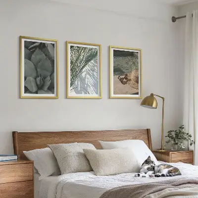 Wanddecoratie set schilderijen tropische planten vakantie