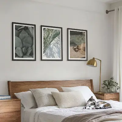 Wanddecoratie set schilderijen tropische planten vakantie