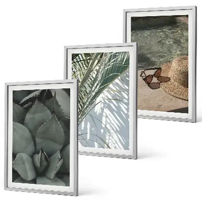 Wanddecoratie set schilderijen tropische planten vakantie