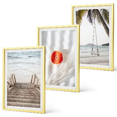 Fotowand met een tropische strand en houten trap
