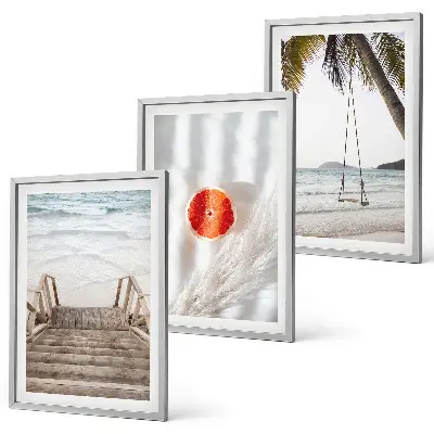 Fotowand met een tropische strand en houten trap