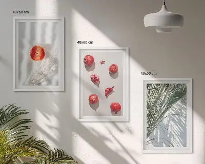 Fotowand vakantievruchten bij een palmboom