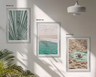 Fotowand met vakantiegezicht van strand en zee