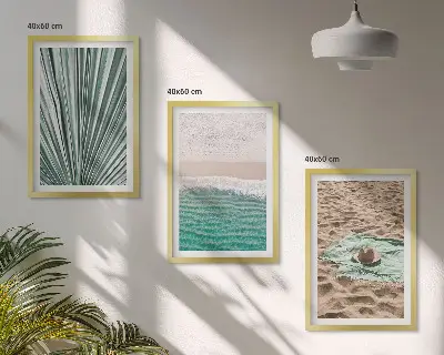 Fotowand met vakantiegezicht van strand en zee