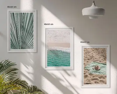 Fotowand met vakantiegezicht van strand en zee