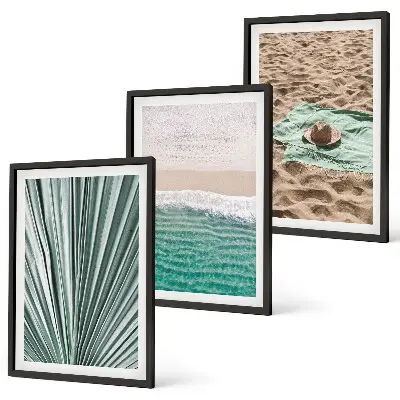 Fotowand met vakantiegezicht van strand en zee