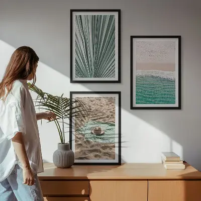 Fotowand met vakantiegezicht van strand en zee