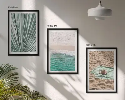 Fotowand met vakantiegezicht van strand en zee