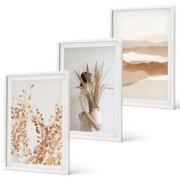 Fotowand met rustieke boho plantenmotieven