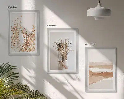 Fotowand met rustieke boho plantenmotieven