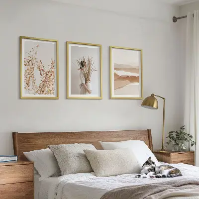 Fotowand met rustieke boho plantenmotieven
