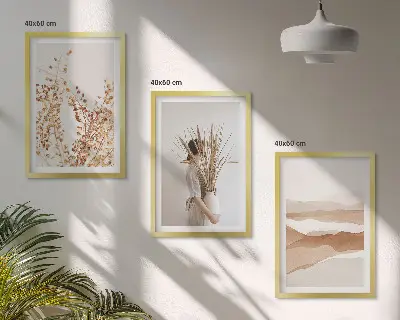 Fotowand met rustieke boho plantenmotieven