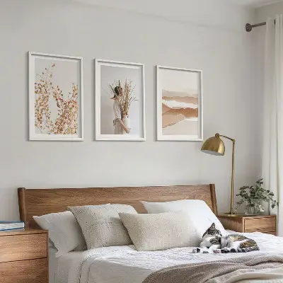 Fotowand met rustieke boho plantenmotieven