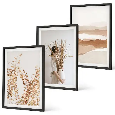 Fotowand met rustieke boho plantenmotieven