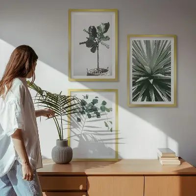 Fotowand minimalistische groene planten