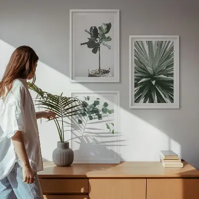 Fotowand minimalistische groene planten