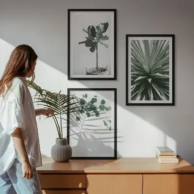 Fotowand minimalistische groene planten