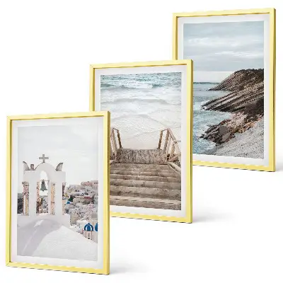 Wanddecoratieset schilderijen met architectuur van Santorini