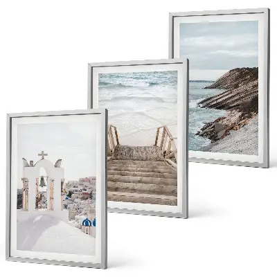 Wanddecoratieset schilderijen met architectuur van Santorini
