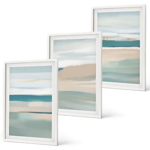 Fotowand abstracte blauwe landschappen