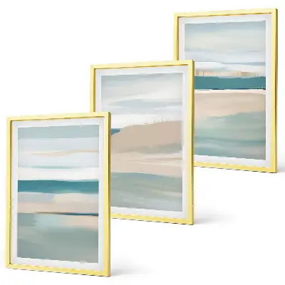 Fotowand abstracte blauwe landschappen