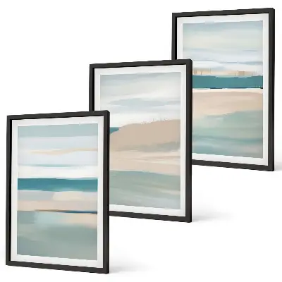 Fotowand abstracte blauwe landschappen