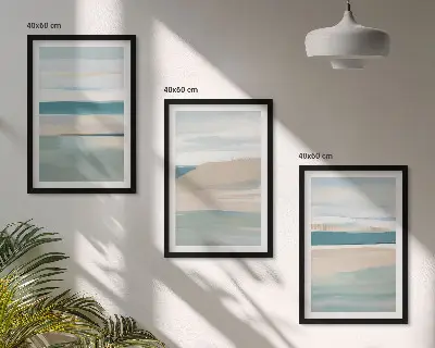 Fotowand abstracte blauwe landschappen