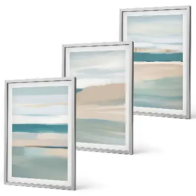 Fotowand abstracte blauwe landschappen