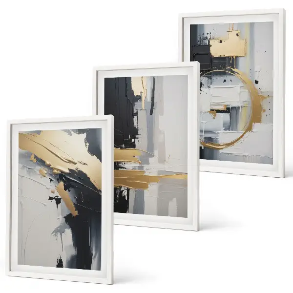Fotowand abstracte zwart-wit schilderkunst