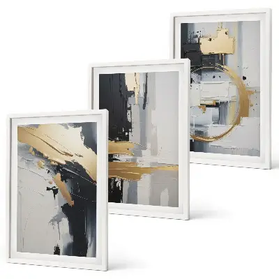 Fotowand abstracte zwart-wit schilderkunst