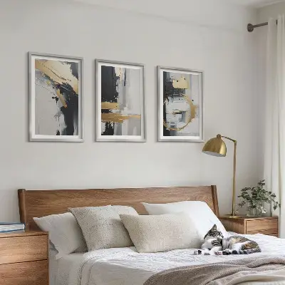 Fotowand abstracte zwart-wit schilderkunst