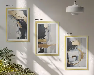 Fotowand abstracte zwart-wit schilderkunst