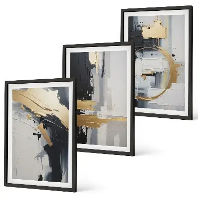 Fotowand abstracte zwart-wit schilderkunst