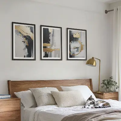 Fotowand abstracte zwart-wit schilderkunst