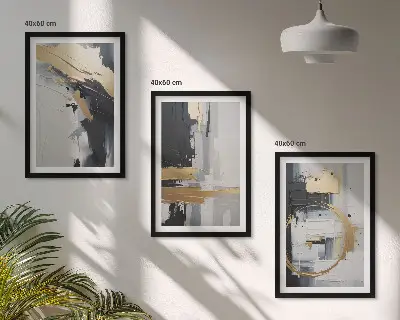 Fotowand abstracte zwart-wit schilderkunst