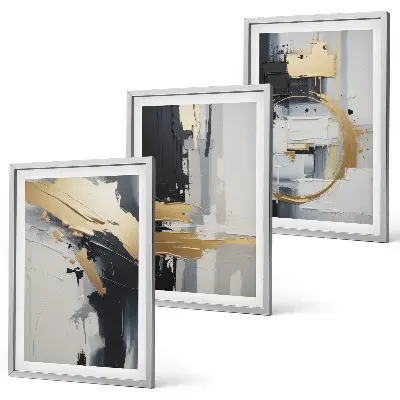 Fotowand abstracte zwart-wit schilderkunst