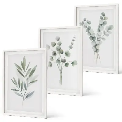 Fotowand met groene plantenpatronen