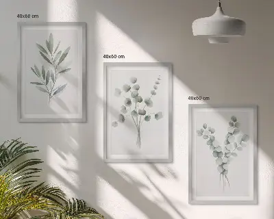 Fotowand met groene plantenpatronen