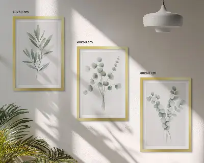 Fotowand met groene plantenpatronen