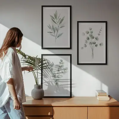 Fotowand met groene plantenpatronen