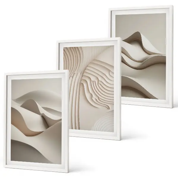 Fotowand met abstracte beige golven