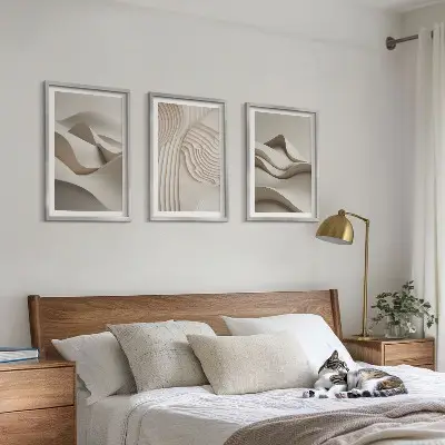Fotowand met abstracte beige golven