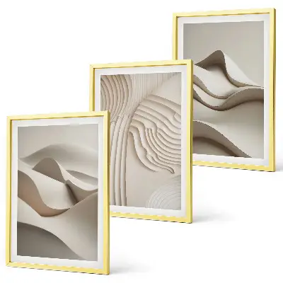 Fotowand met abstracte beige golven
